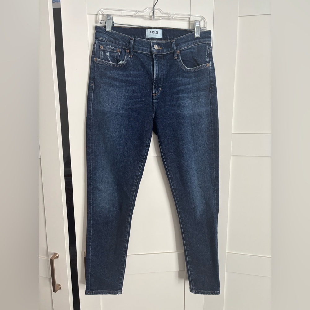 Agolde Sophie Jeans Stretch Casual Chic Size 27 Minimalist Cool Distressed Ankle